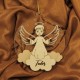 Ornament Brad Acril si Lemn - Ingeras - Personalizat