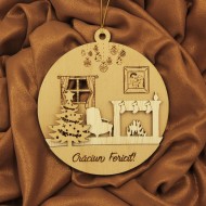 Ornament Brad Lemn - Cozy Room - Personalizat