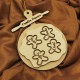 Ornament Brad Lemn - Familie Turta Dulce - 4 membrii - Personalizat