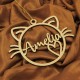 Ornament Brad Lemn - Pisica- Personalizat