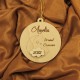 Ornament Brad Lemn - Semiluna printre Nori- Personalizat Ornament Brad Lemn - Semiluna printre Nori- Personalizat