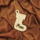 Ornament Brad Lemn - Soseta Craciun - Personalizat