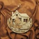 Ornament Brad Acril si Lemn - Mos Craciun - Personalizat