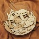 Ornament Brad Acril si Lemn - Mos Craciun - Personalizat