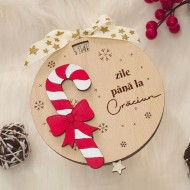 Ornament Brad din Lemn - Numaratoare Inversa pana la Craciun - Acadea