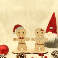Decoratiune Craciun Personalizata - Familie Oameni Turta Dulce - 2 membri
