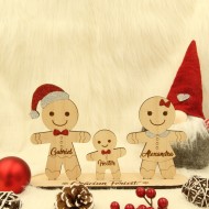 Decoratiune Craciun Personalizata - Familie Oameni Turta Dulce - 3 membri