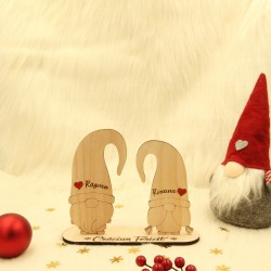 Decoratiune Craciun Personalizata - Familie Gnomi - 2 membri