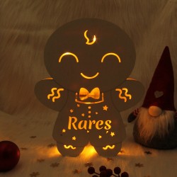 Decoratiune Luminoasa -  Baiat de Turta Dulce -  Personalizata