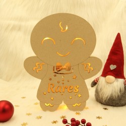 Decoratiune Luminoasa -  Baietel de Turta Dulce -  Personalizata