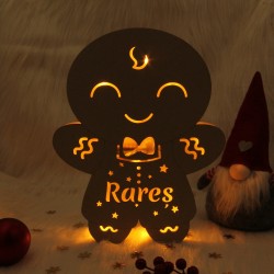 Decoratiune Luminoasa -  Baietel de Turta Dulce -  Personalizata