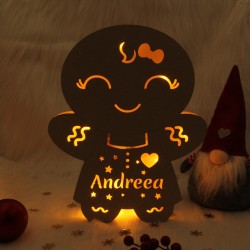 Decoratiune Luminoasa - Fetita de Turta Dulce -  Personalizata