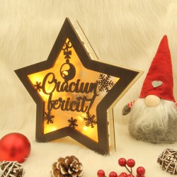 Decoratiune Luminoasa -  Steluta - Craciun Feiricit - Globulet - Wenge