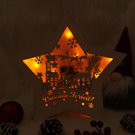 Decoratiune Luminoasa -  Steluta - Craciun Feiricit - Peisaj Iarna