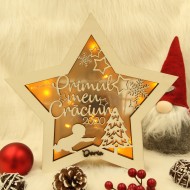 Decoratiune Luminoasa -  Steluta - Primul meu Craciun - Personalizata
