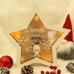 Decoratiune Luminoasa -  Steluta - Primul meu Craciun - Ren