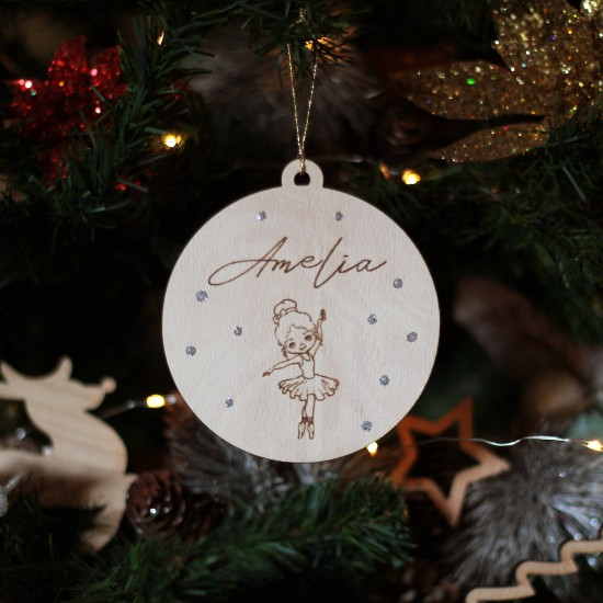 Ornament Brad Balerina - Fetita - Personalizat
