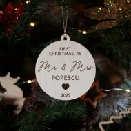Glob Ornament Brad - Our First Christmas as Mr and Mrs