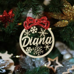 Ornament Brad Funda si multi Fulgi - Personalizat 