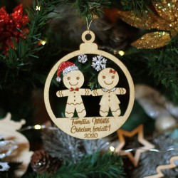Ornament Brad 2 Oameni Turta Dulce - Personalizat