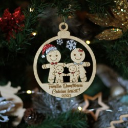 Ornament Brad 4 Oameni Turta Dulce - Personalizat
