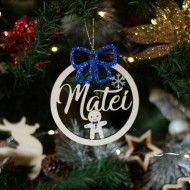 Ornament Brad Omulet de Turta Dulce - Baiatel - Personalizat