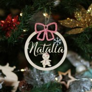 Ornament Brad Omulet de Turta Dulce - Fetita - Personalizat