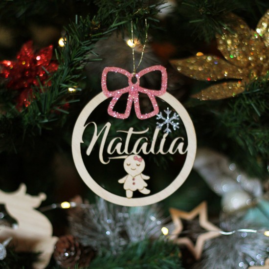 Ornament Brad Omulet de Turta Dulce - Fetita - Personalizat