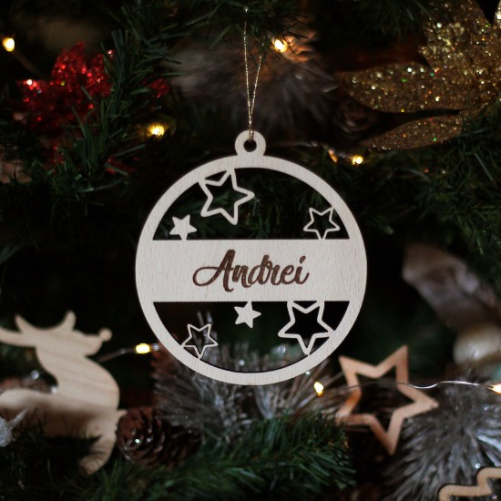 Ornament Brad Sase Stelute - Personalizat 