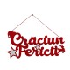 Decoratiune - Craciun Fericit - de agatat - 33 cm