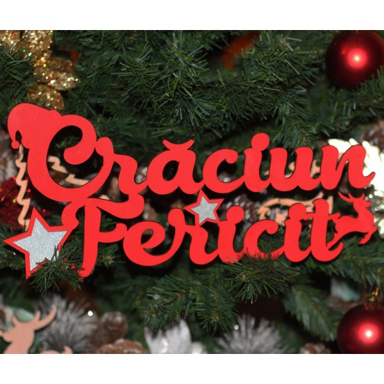 Decoratiune - Craciun Fericit - 33 cm
