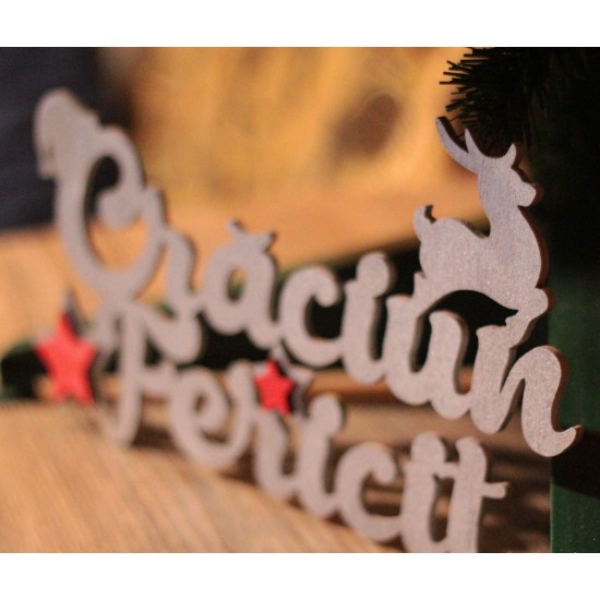 Decoratiune Craciun Fericit - 33 cm