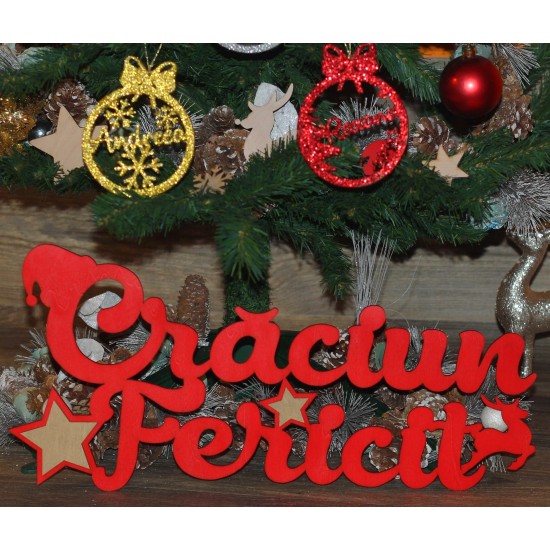 Decoratiune Craciun Fericit - 50 cm