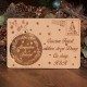 Felicitare Craciun din Lemn cu Ornament Brad - Personalizata