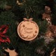 Felicitare din Lemn cu Ornament Brad - Craciun Fericit 