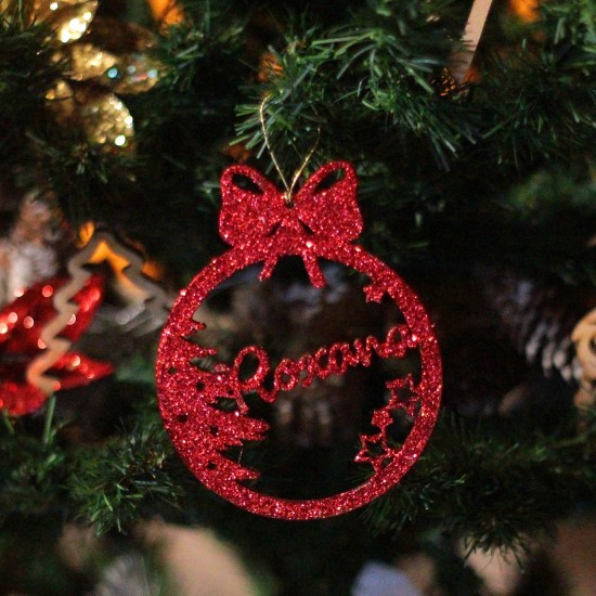 Glob Ornament Brad - Personalizat cu Nume