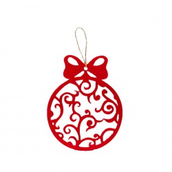 Glob Ornament Brad - Plexiglas Rosu