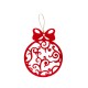 Glob Ornament Brad - Plexiglas Rosu