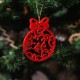 Glob Ornament Brad - Plexiglas Rosu