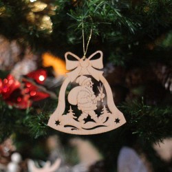 Ornament Brad - Clopotel cu Mos Craciun