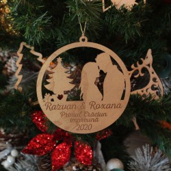 Glob Ornament Brad Auriu - Primul Nostru Craciun Impreuna