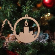 Glob Ornament Brad cu Lumanare