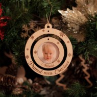 Ornament Brad Primul meu Craciun - Rama Foto - Personalizat cu Nume