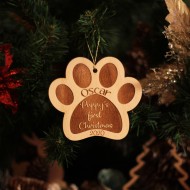 Ornament Brad Labuta Puppys  First Christmas - Personalizat cu Nume