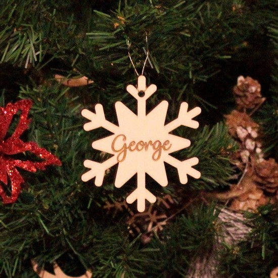 Ornament Brad Personalizat - Fulg de Zapada
