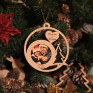 Ornament Brad - Rama Foto El si Ea - Personalizat cu Nume