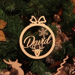 Ornament Brad Funda si Ren - Personalizat 