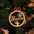 Ornament Brad Funda Rosie si Ren cu Nas Rosu - Personalizat 