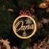 Ornament Brad Funda Rosie si Bradut cu Sclipici - Personalizat 