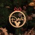 Ornament Brad Funda Rosie si Fulg de Zapada cu Sclipici - Personalizat 